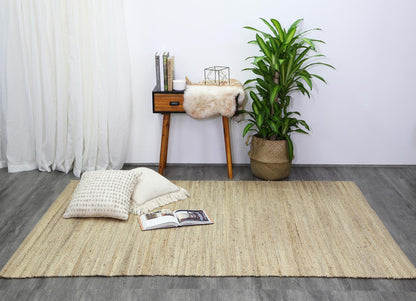 Malmo Stipe Natural Jute Rug Beige