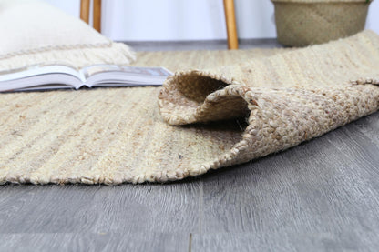 Malmo Stipe Natural Jute Rug Beige