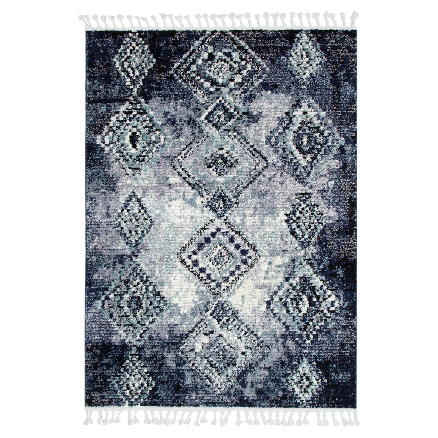 Mansour Incan Blue Geometric Rug