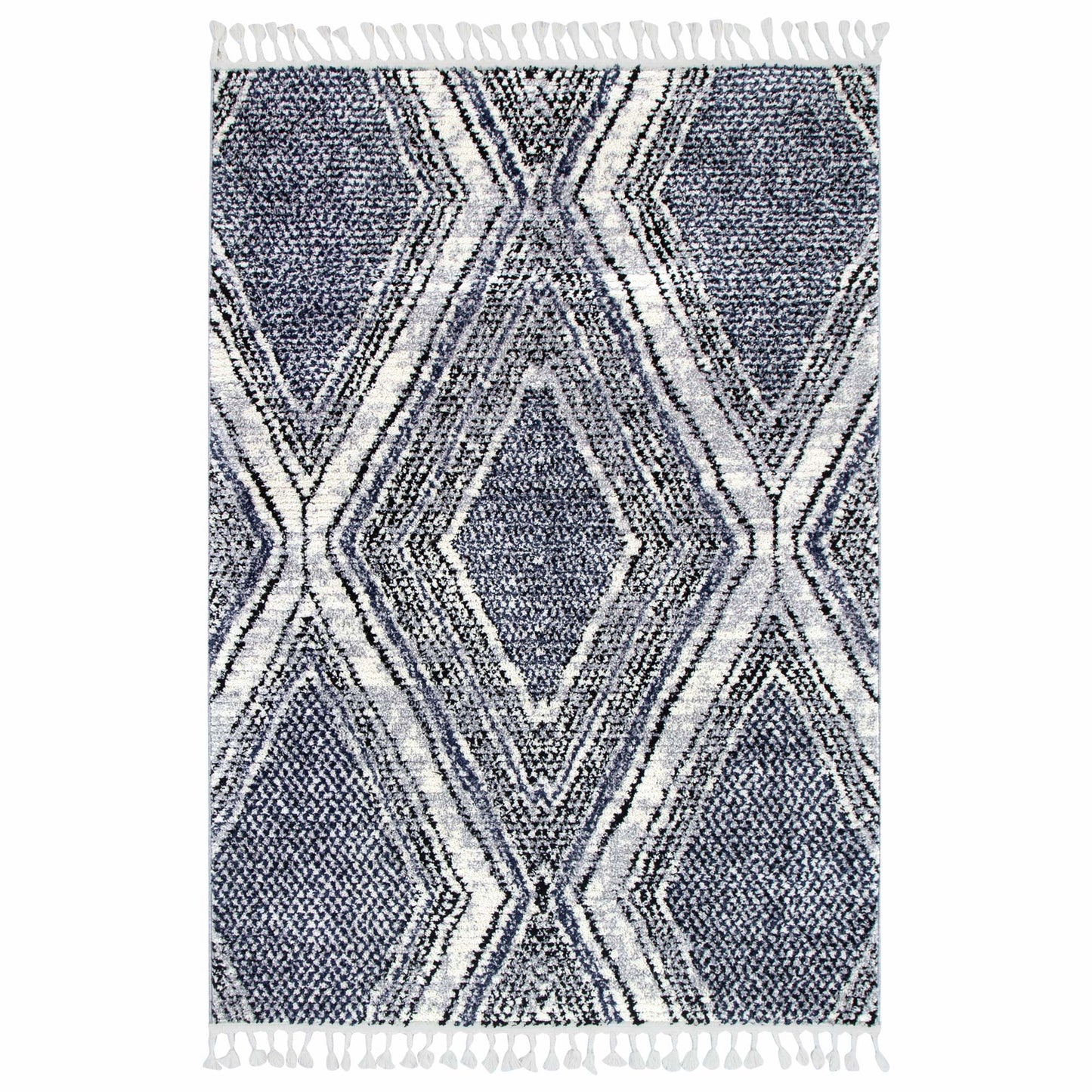 Mansour Harlequin Blue Geomteric Rug