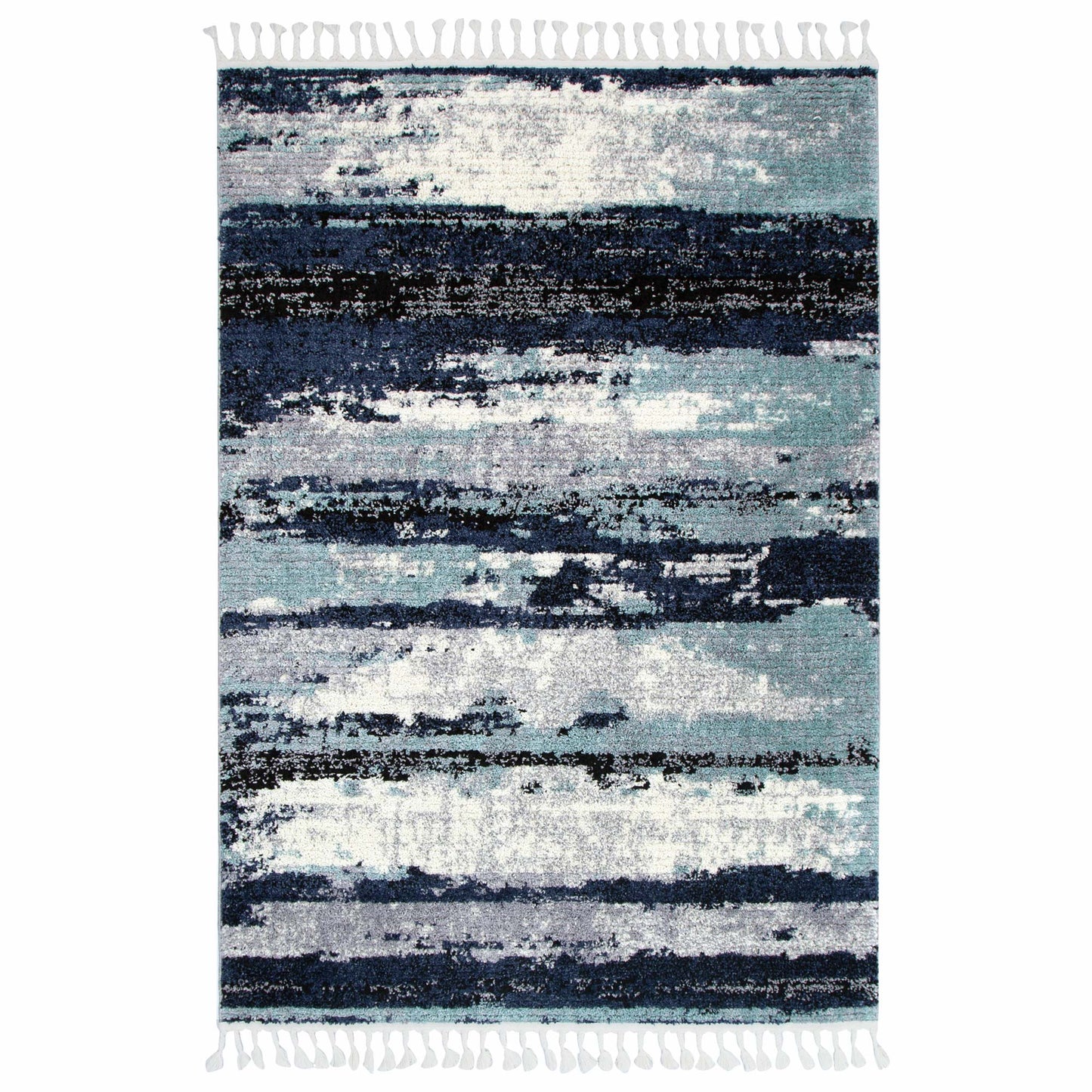 Mansour Horizon Blue Abstract Rug