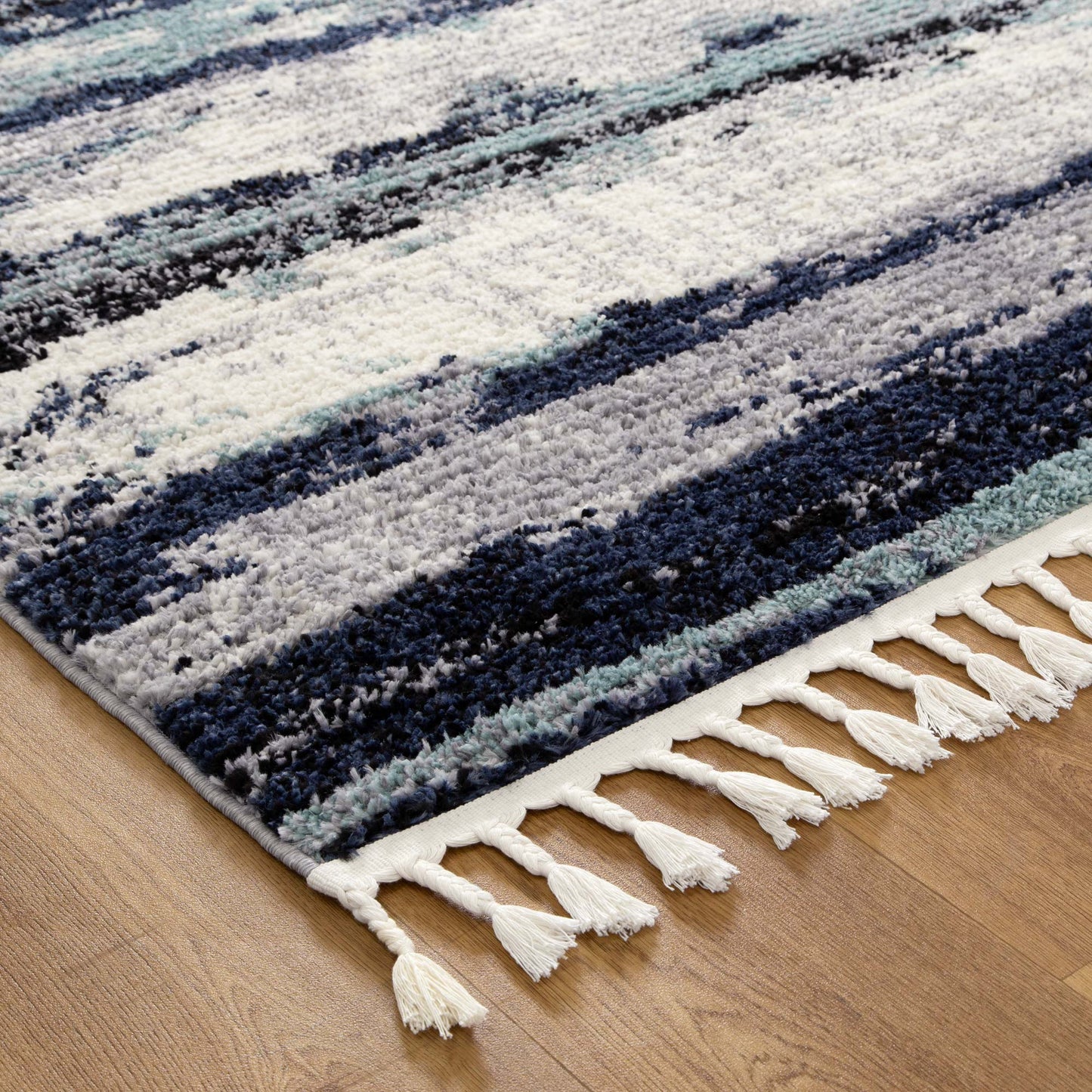 Mansour Horizon Blue Abstract Rug