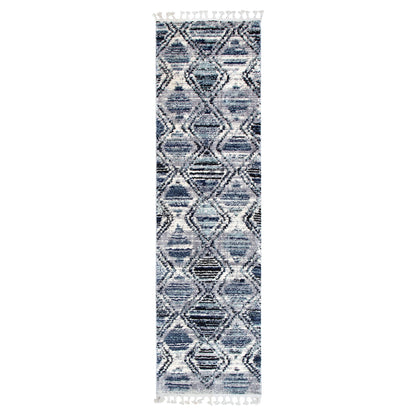 Mansour Diamond Blue Geometric Rug