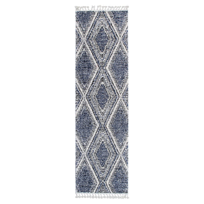 Mansour Harlequin Blue Geomteric Rug