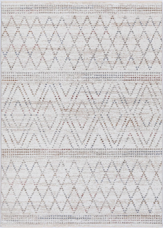 Maryland Tabriz Beige Geometric Soft Rug