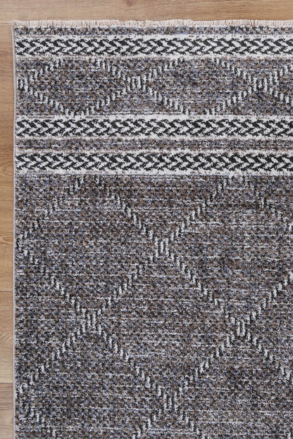 Maryland Aleppo Charcoal Contemporary Soft Rug