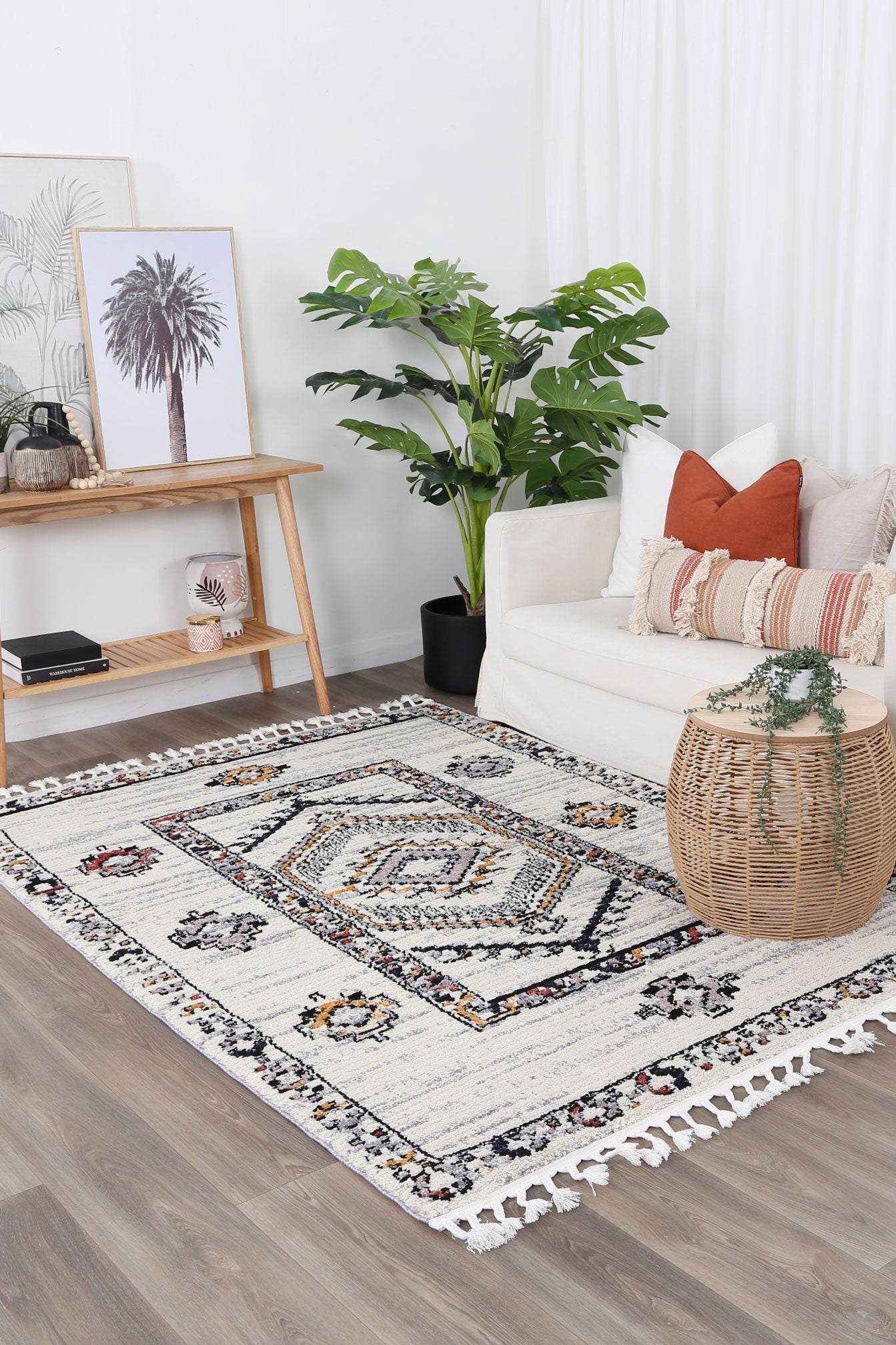 Moda Tribal Border Multi Rug (Morocco)