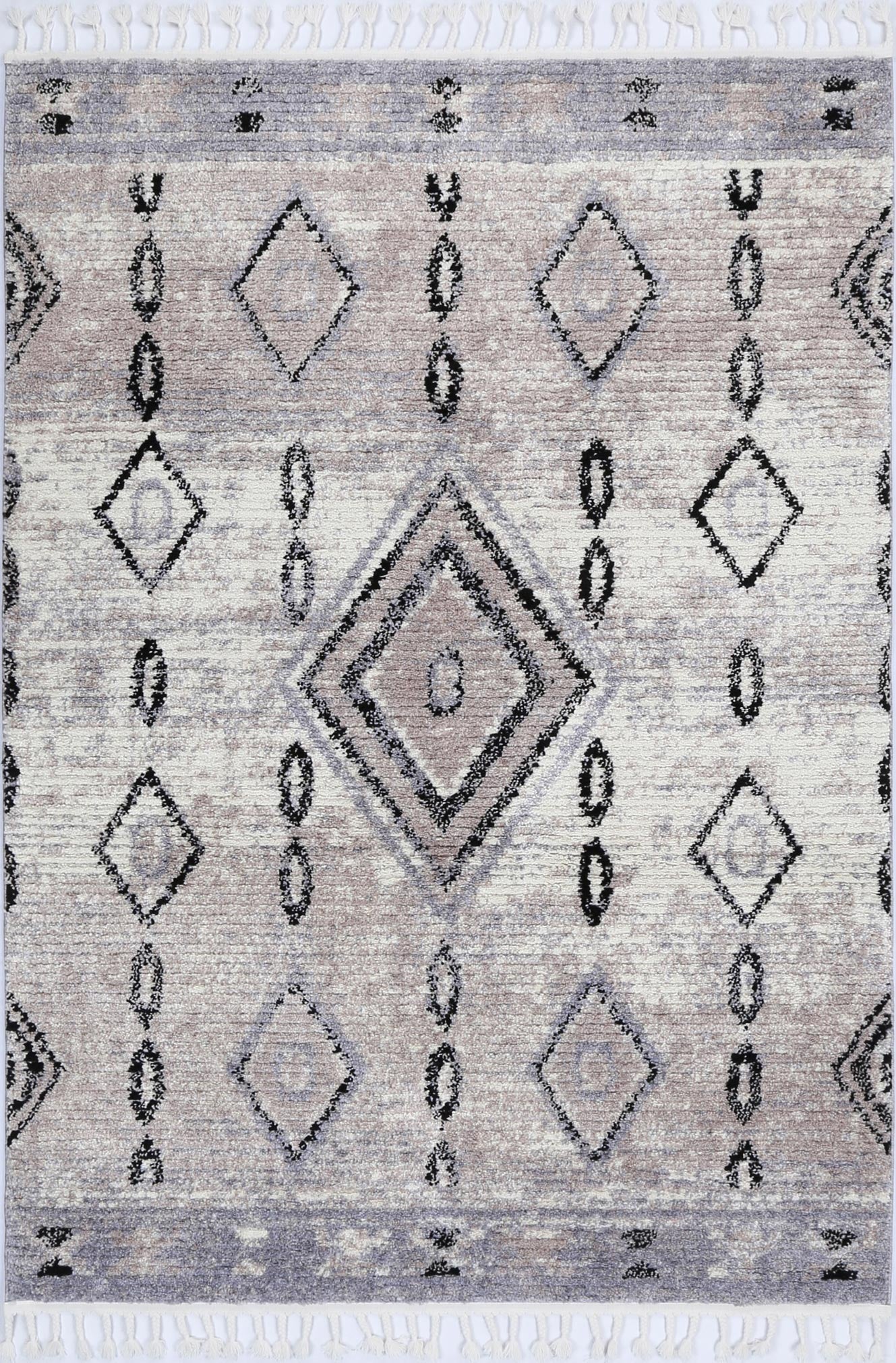 Moda Tribal Diamond Ash Rug (Morocco)