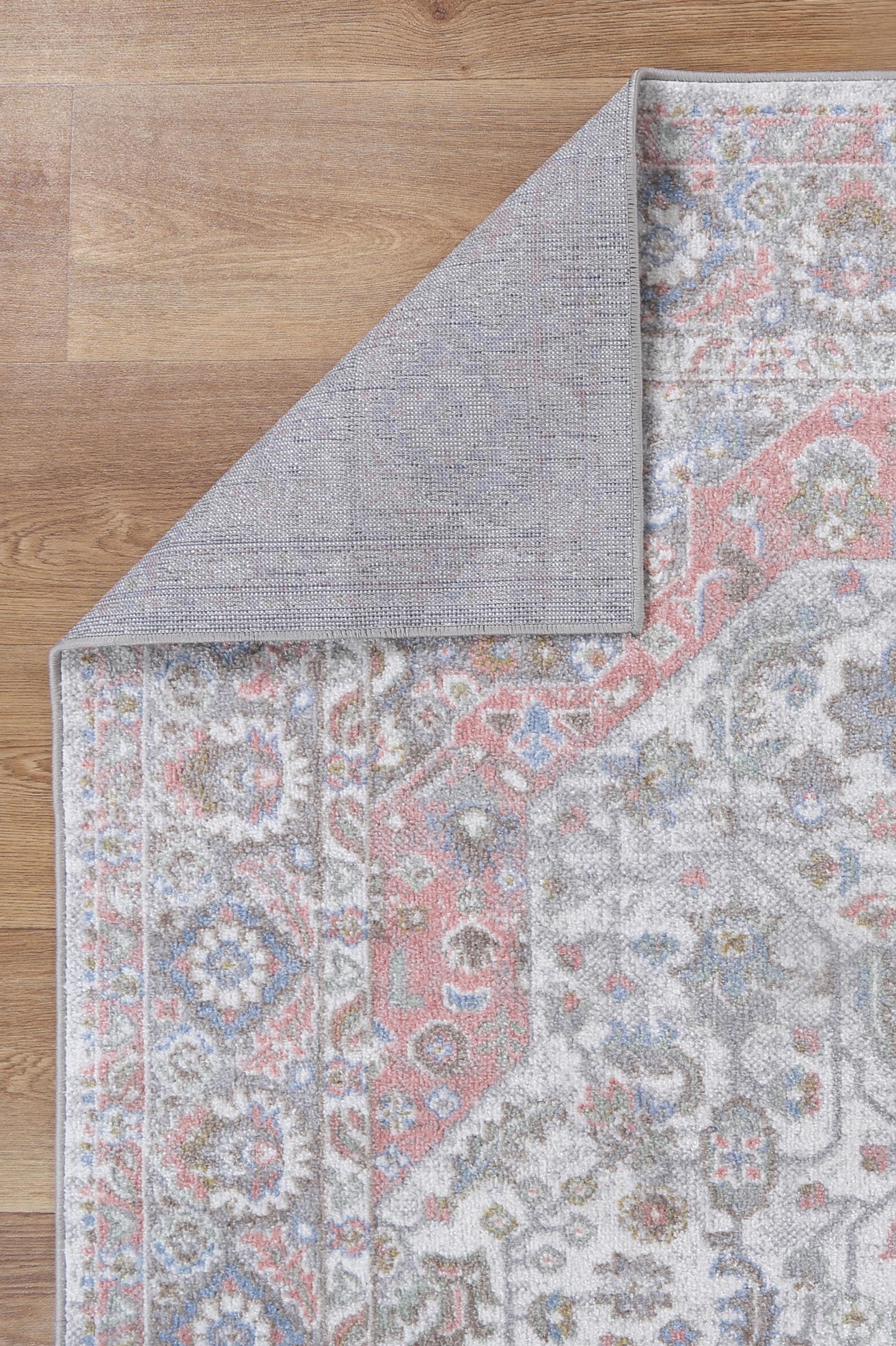 Oporto Bremen Blush & BlueTraditional Soft Rug