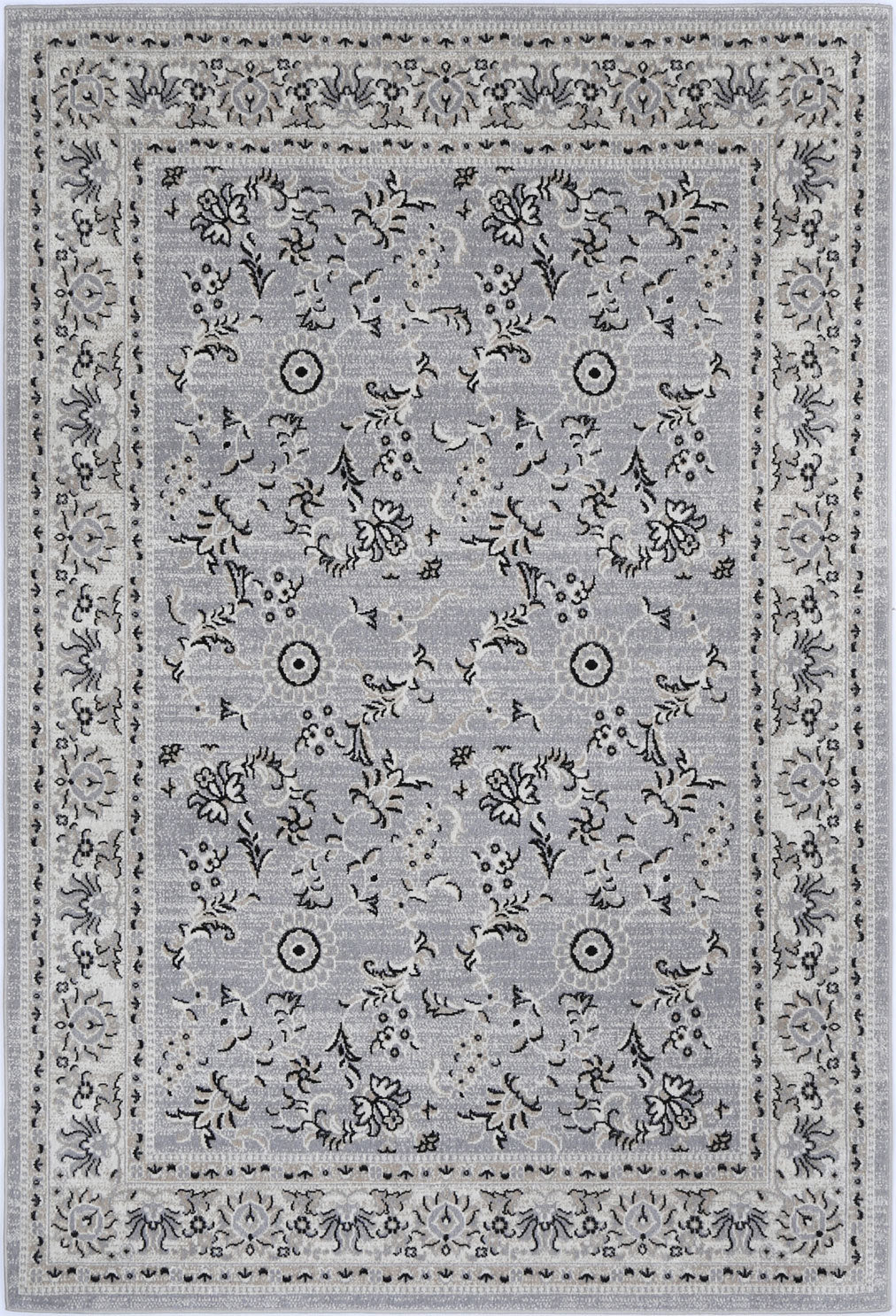 Oporto Hamburg Grey Traditional Soft Rug