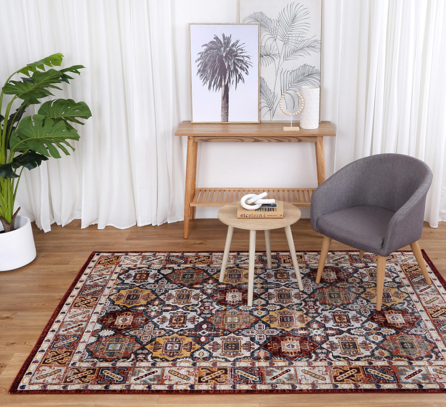 Oporto Dalian Multi Traditional Soft Rug