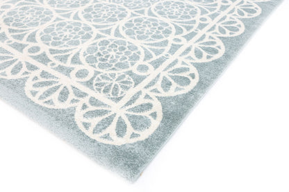 Piccolo Aqua White Doily Kids Rug