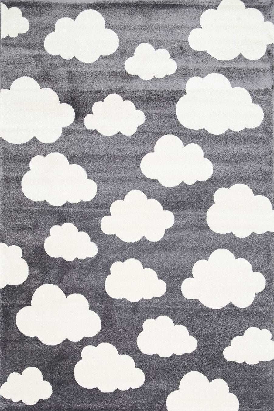 Piccolo Dark Grey and White Cloud Kids Rug