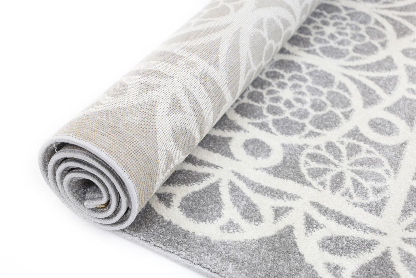 Piccolo Grey and White Doily Kids Rug