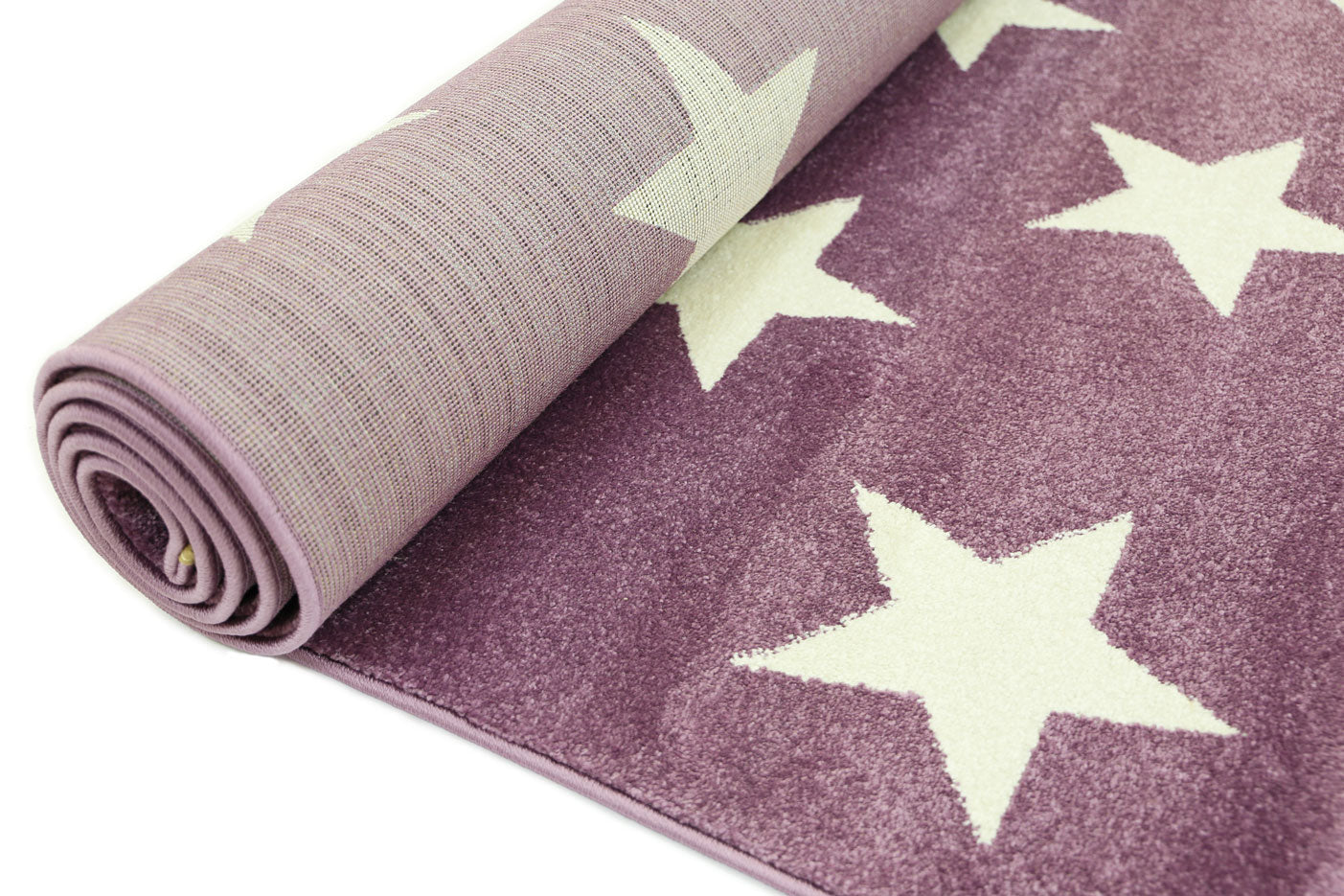 Piccolo Violet Pink and White Stars Kids Rug