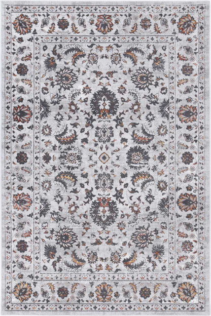 Porto Edward Ivory & Red Traditional Rug