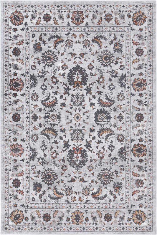 Porto Edward Ivory & Red Traditional Rug