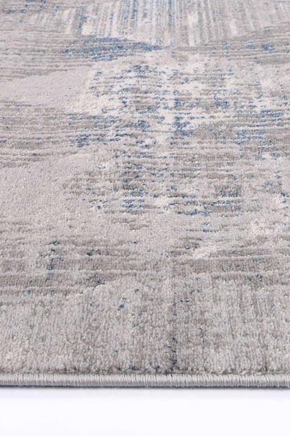 Porto Harlequinn Grey & Blue Geometric Rug