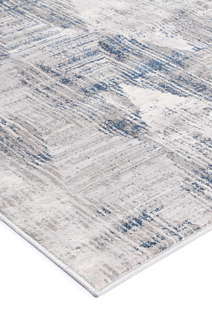 Porto Harlequinn Grey & Blue Geometric Rug