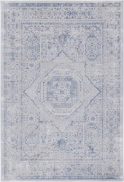 Porto Luna Cream & Blue Traditional Rug