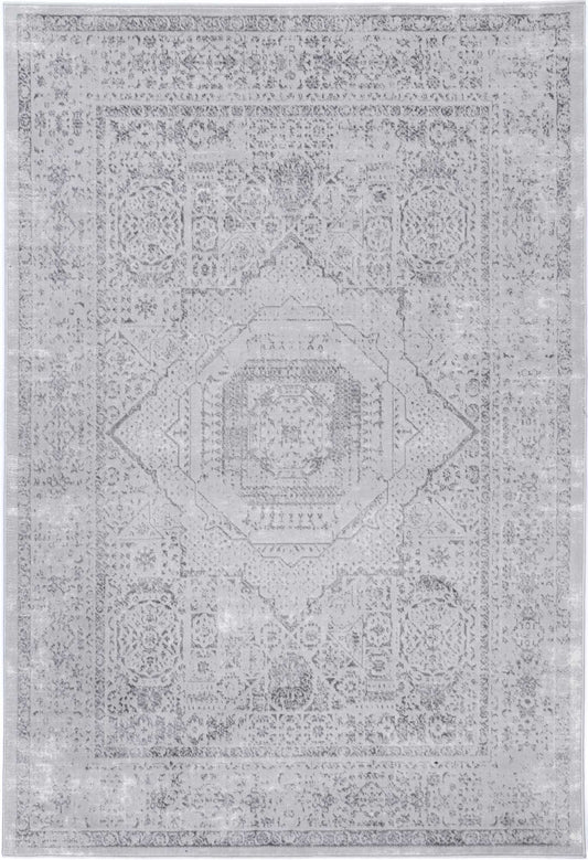 Porto Luna Cream & Grey Traditional Rug