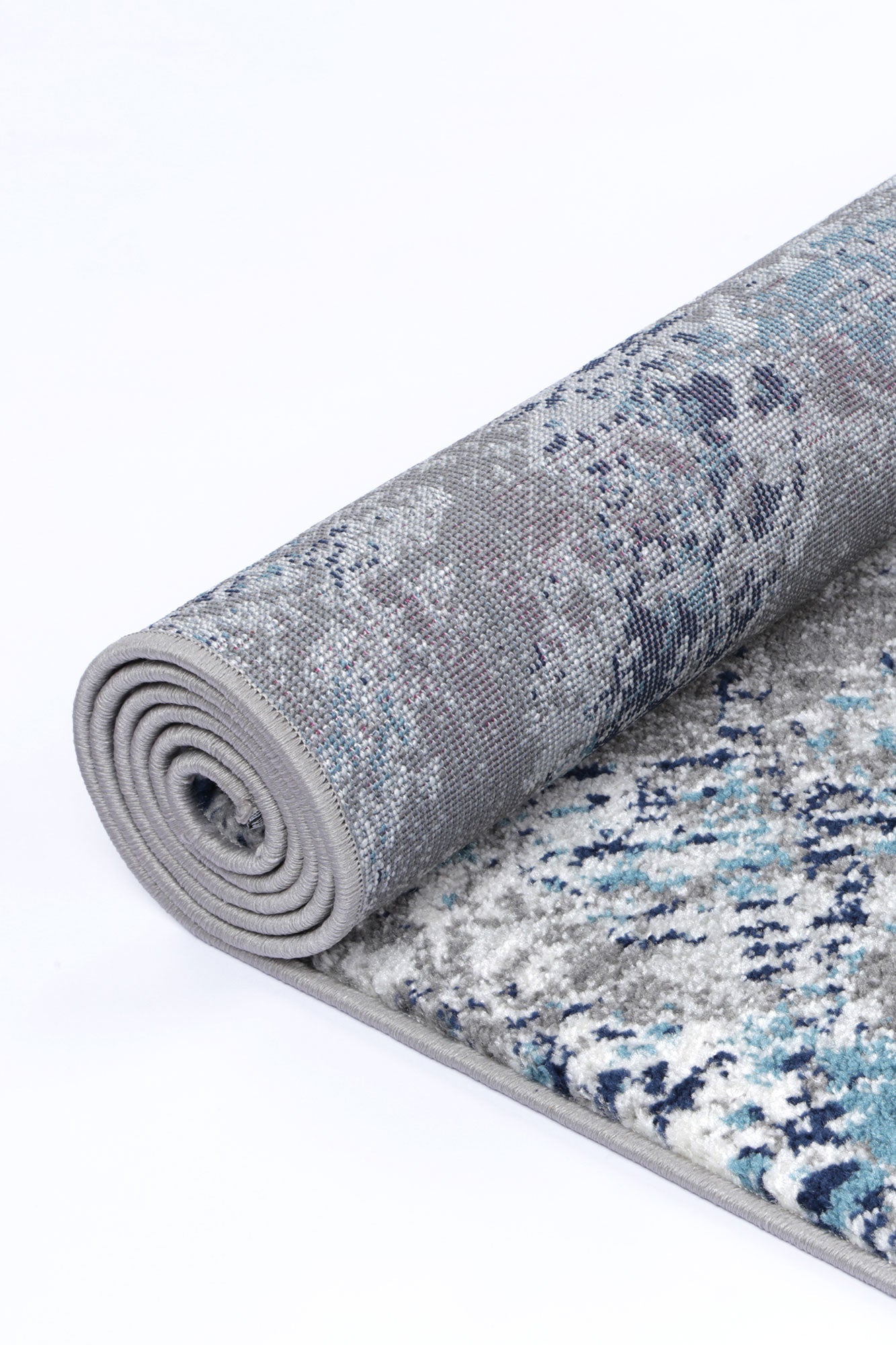 Provence Bayonne Grey & Blue Abstract Rug