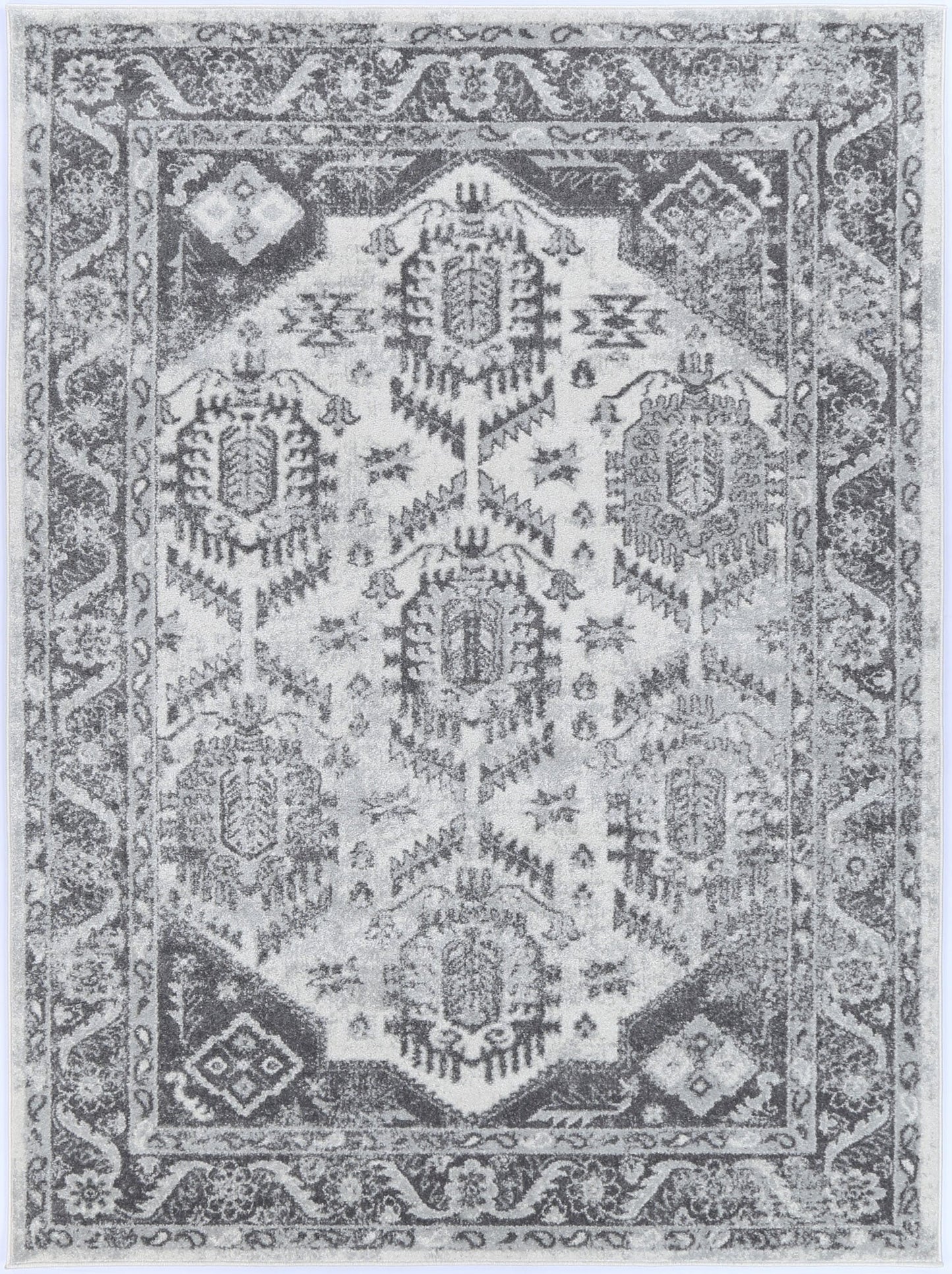 Provence Pau Cream & Grey Traditional Rug