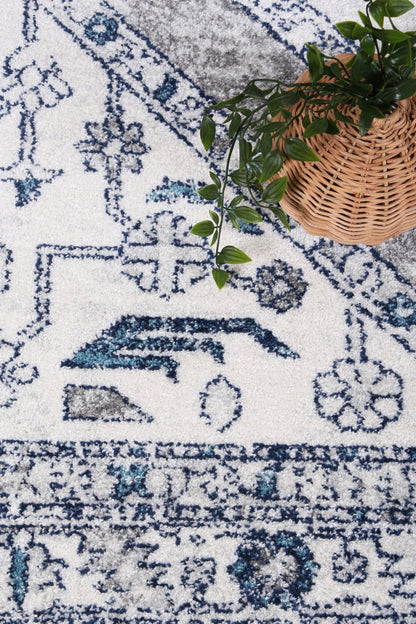 Provence Meze Grey Traditional Rug