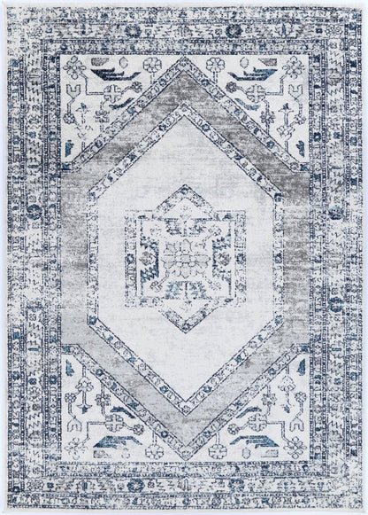 Provence Meze Grey Traditional Rug