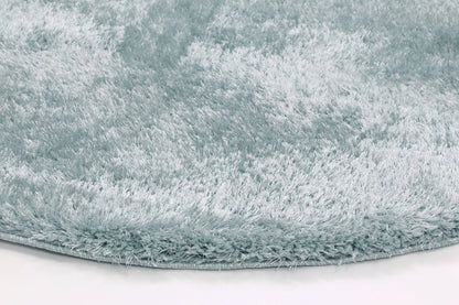 Puffy Soft Shag Round Rug Teal