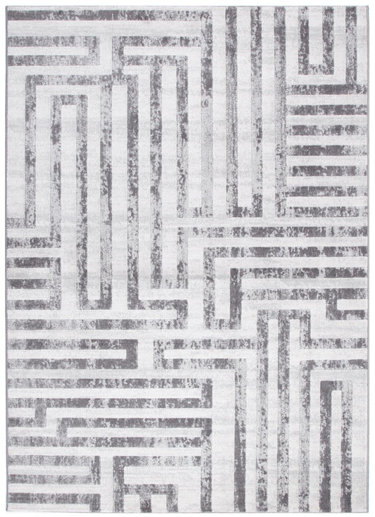 Ruby Maze Grey Rug