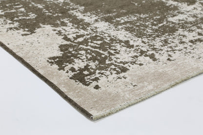 Rustic Faded Beige Abstract Rug