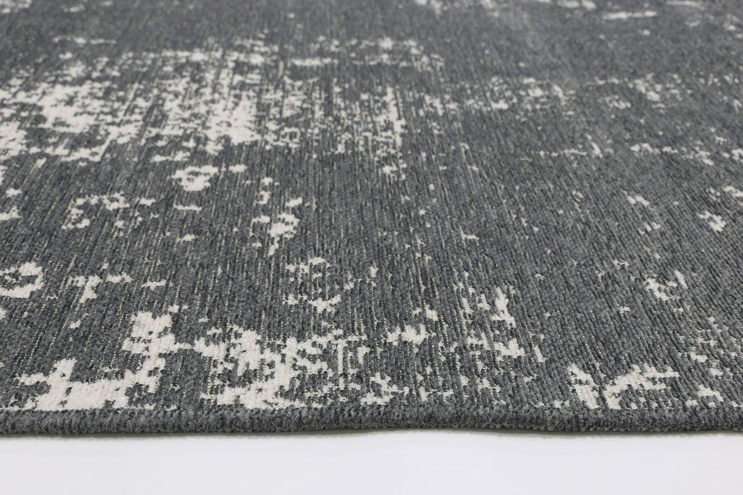 Rustic Faded Grey Abstract Rug