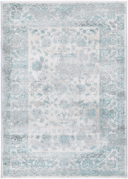 Salsa Peony Ivory & Blue Transitional Rug