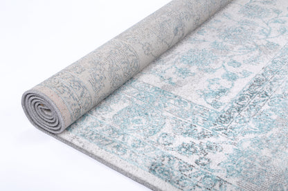 Salsa Peony Ivory & Blue Transitional Rug