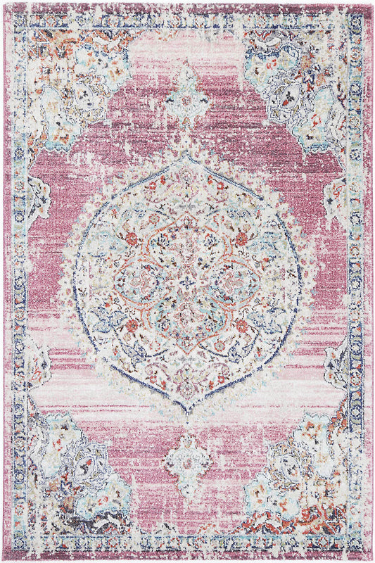 Salsa Hollow Medalion Transitional Blush Rug