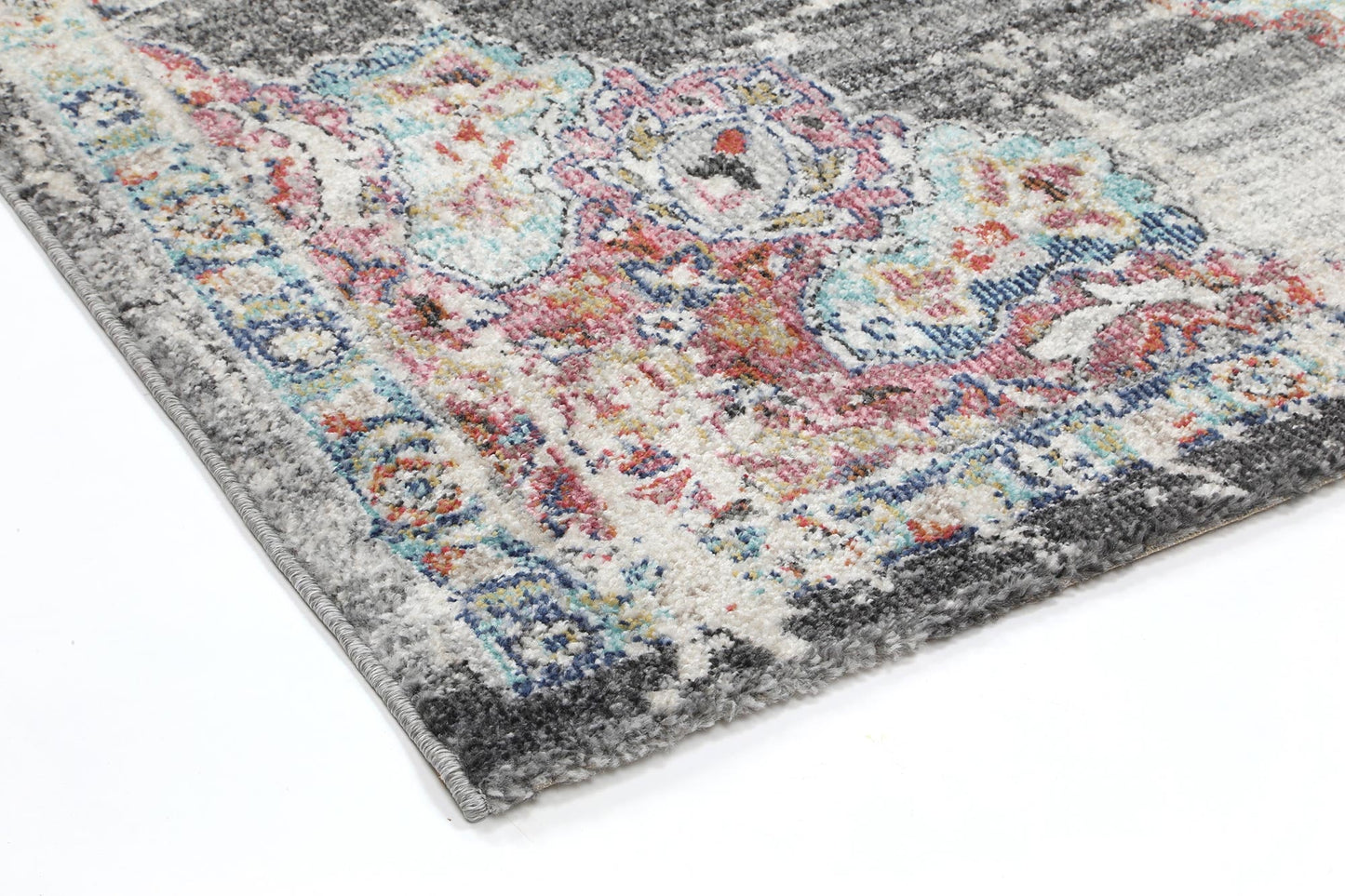 Salsa Hollow Medalion Transitional Grey Rug