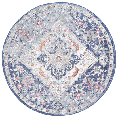 Salsa Alexander Transitional Navy Multi Round Rug