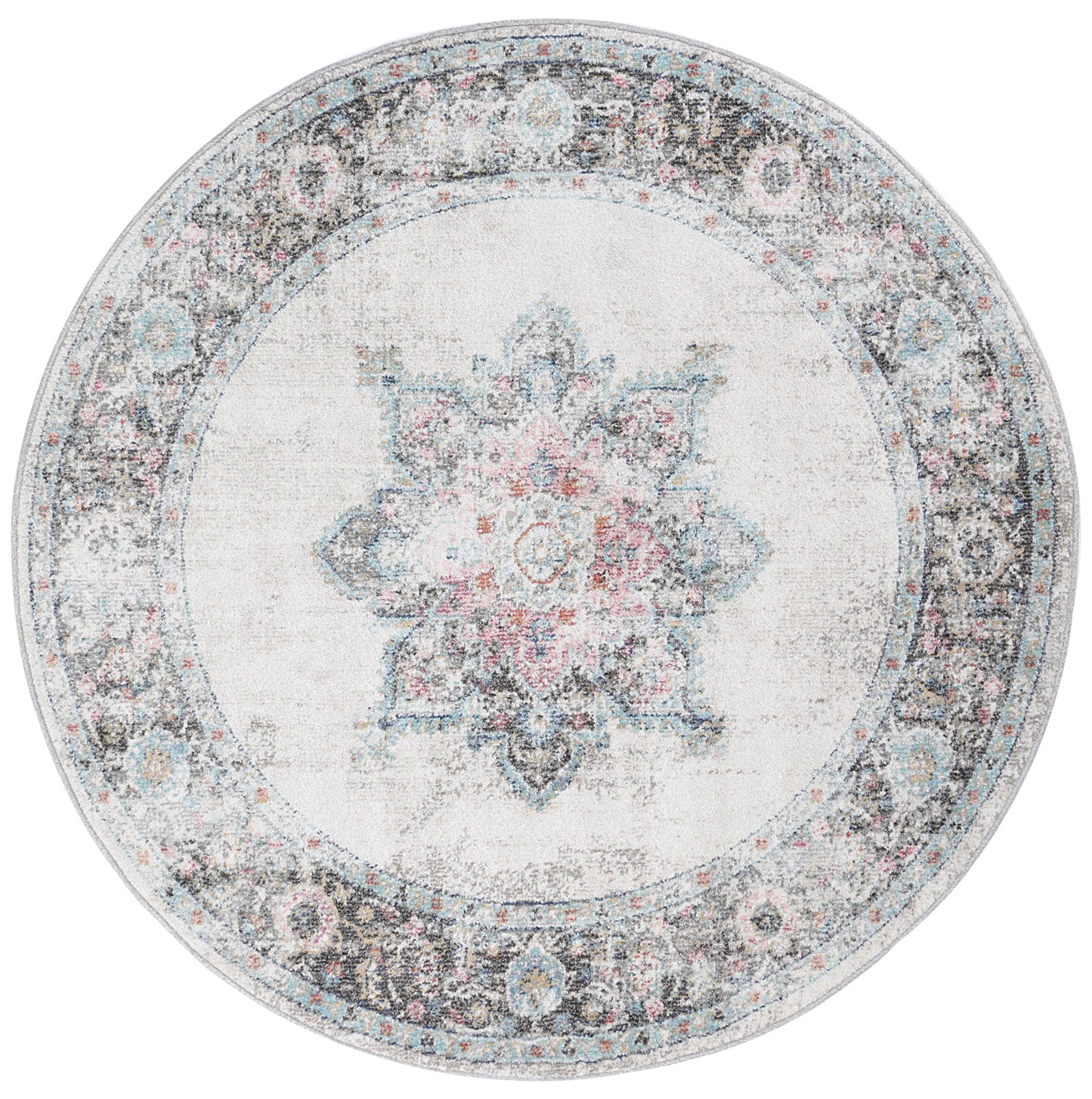 Salsa Brentwood Transitional Cream Round Rug