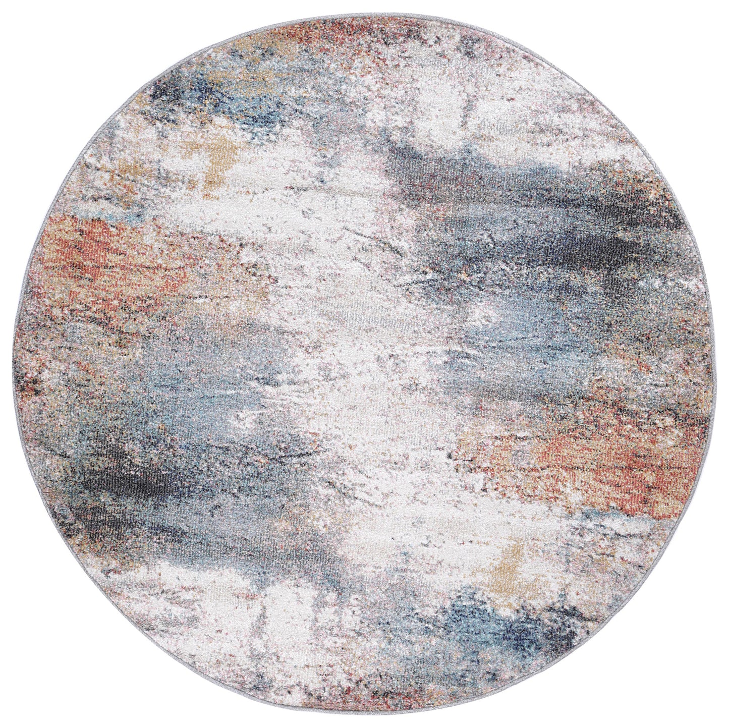 Salsa Aveza Abstract Soft Multi Round Rug