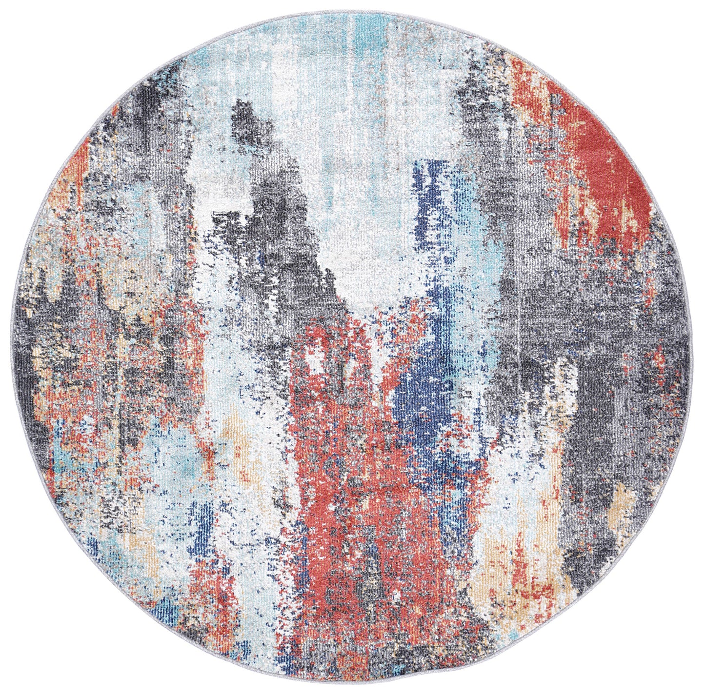 Salsa Aveza Abstract Multi Round Rug