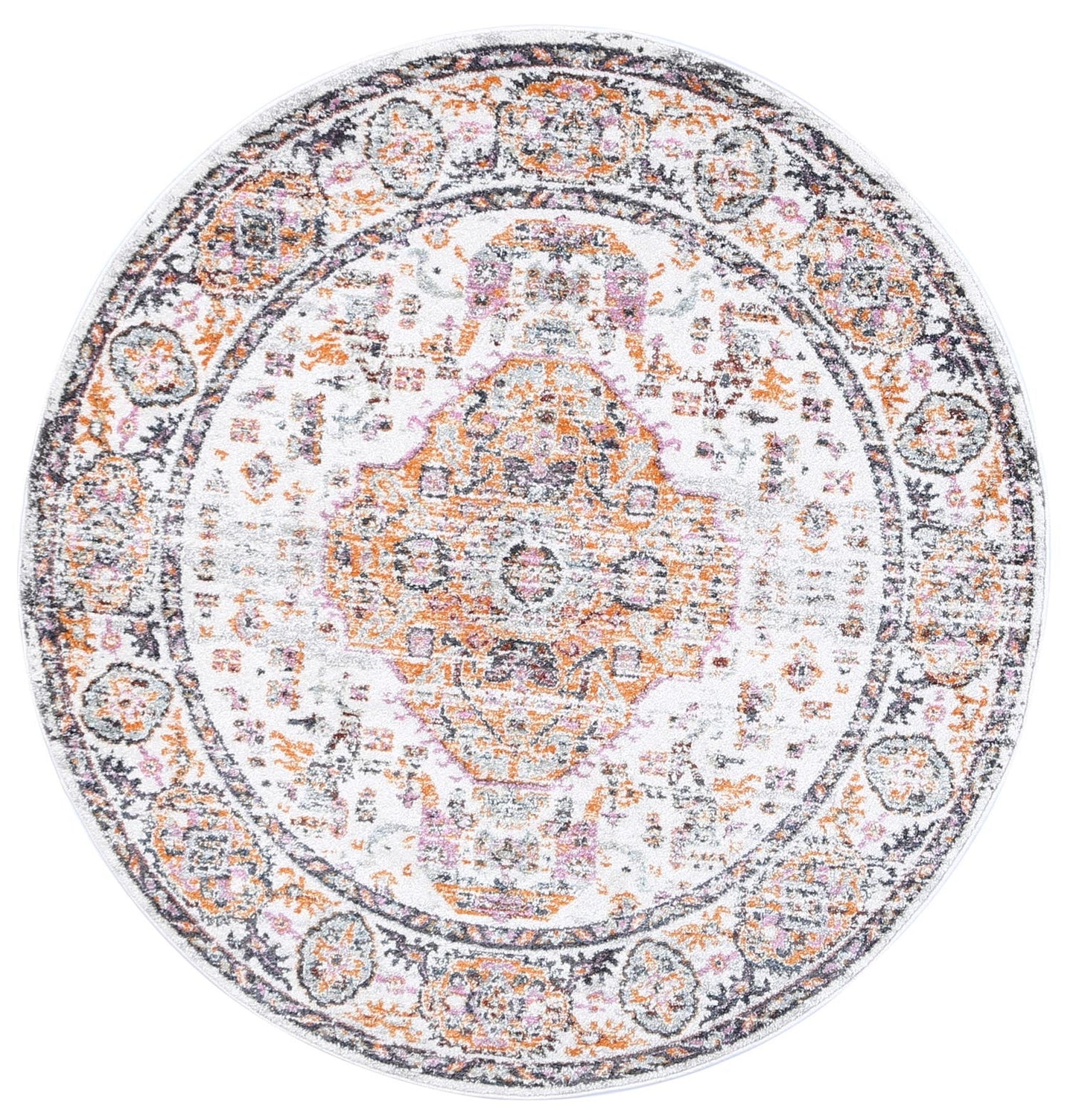 Santa Fe Medallion Rustic Round Rug