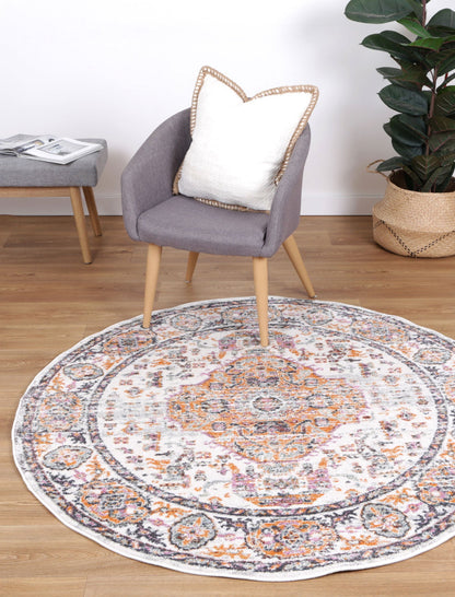 Santa Fe Medallion Rustic Round Rug