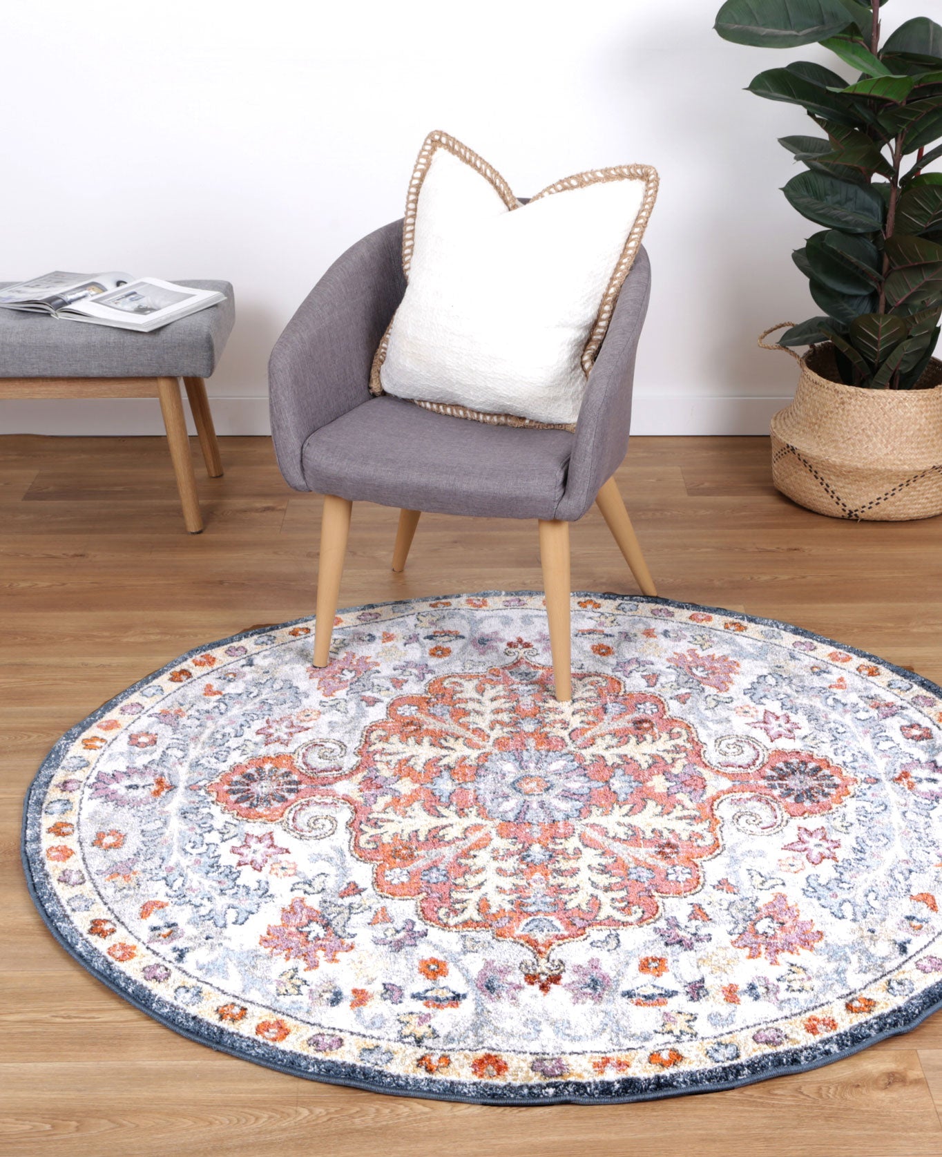 Santa Fe Morelia Vintage Multi Round Rug