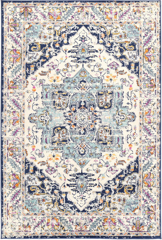 Sicily Patti Navy Traditional Rug