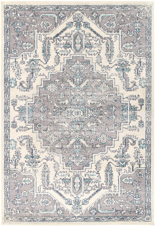 Sicily Avola Grey & Blue Transitional Rug