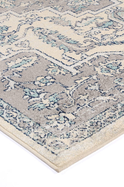 Sicily Avola Grey & Blue Transitional Rug