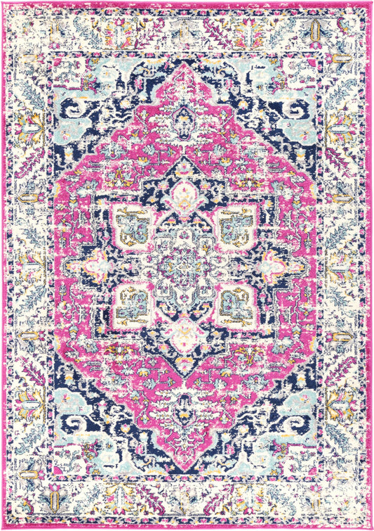 Sicily Carleone Pink & Blue Transitional Rug