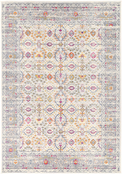 Sicily Ferla Grey & Multi Transitional Rug