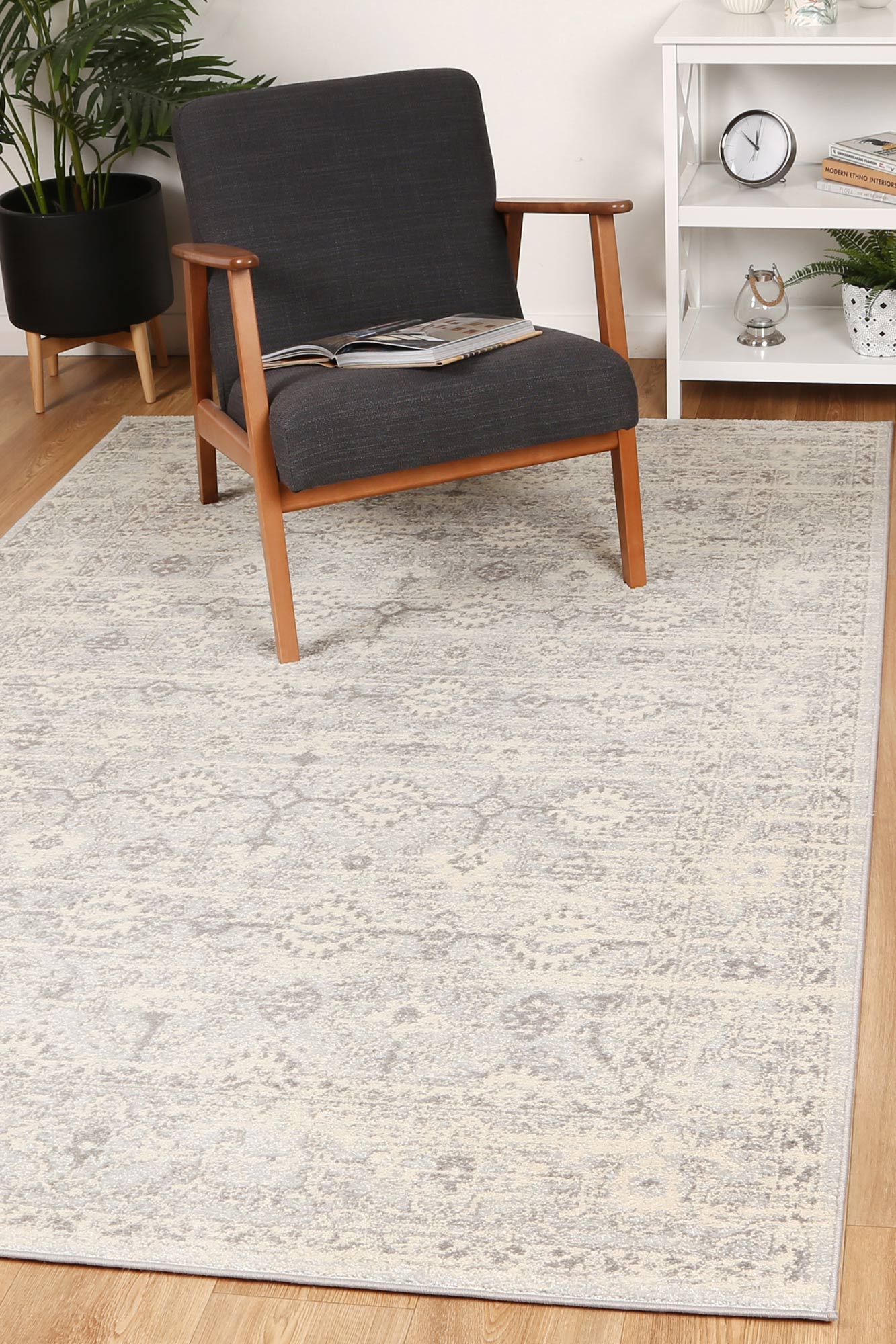 Sicily Vizzini Grey & Beige Transitional Rug